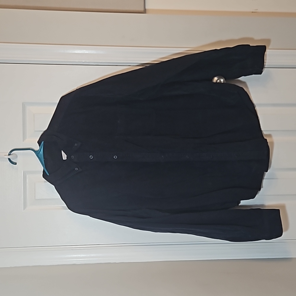 Merona Mens Navy Blue Coudury Long Sleeve Button Down Size 2XL
